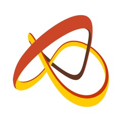 Stylish geometric pattern. Ornament of lines and curls. Linear abstract background.