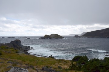 landscape along the Killick Coast, Biscayan Cove seascape, Avalon Peninsula, NL Canada 