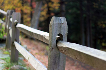 Rustic Fence Around a Northern Vermont Horse Farm