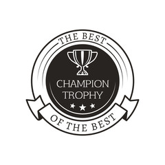 Champion Trophy Best Ever Vector Illustration