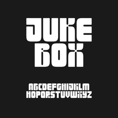 60's and 70's inspired retro style chubby display font in uppercase