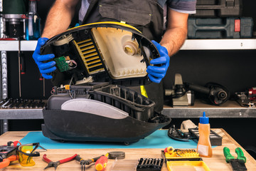 repair of home appliances in the service center