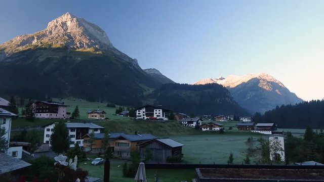 Lech am Arlberg sunrise time lapse 2