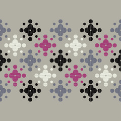 Polka dot seamless pattern. Geometric background. Dots, circles and buttons. Brushwork. Hand hatching. Can be used for wallpaper, textile, invitation card, wrapping, web page background.