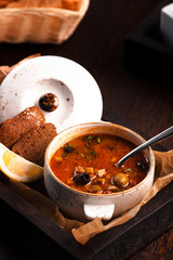 soup with bread