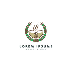 coffee shop logo template vector illustration