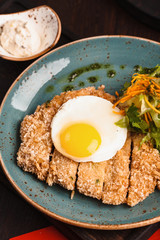 fried eggs with bacon and eggs