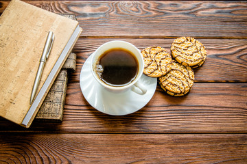 Coffee Break - Notepad and Pen along with coffee 