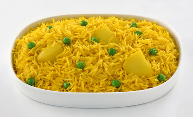 Matar Pulao, Green Peas cooked with Basmati Rice