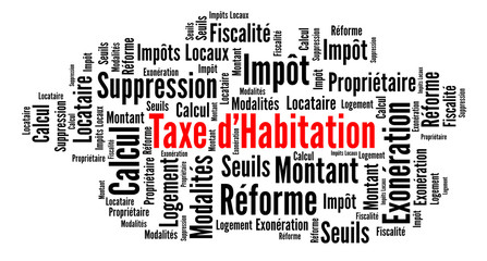 Fototapeta premium Taxe d'habitation nuage de mots 