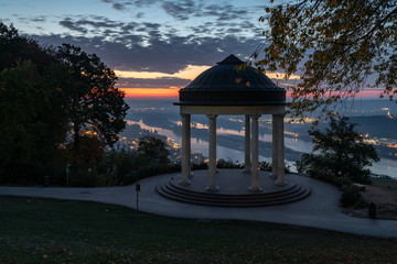Amazing sunrise in Rudesheim am Rhein, Germany