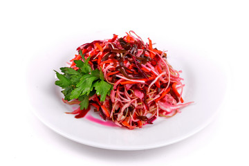 Salad of sauerkraut and carrots