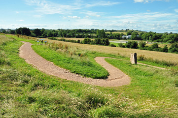 Winding pathway in the British summertime.