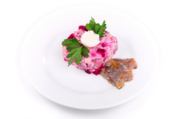 Dressed herring salad