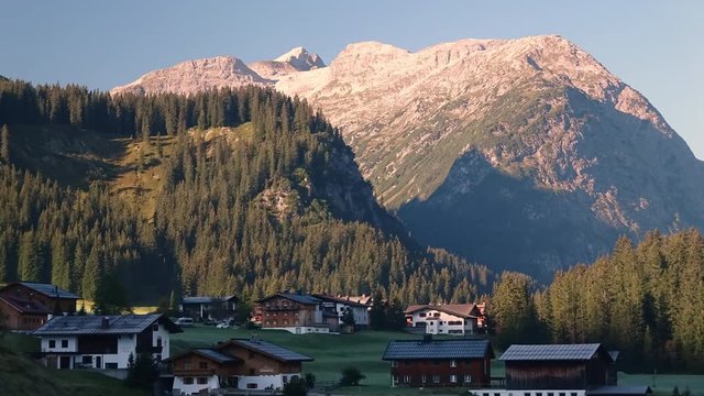 Lech am Arlberg sunrise time lapse 1