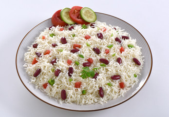 Delicious Rajma cooked with basmati rice