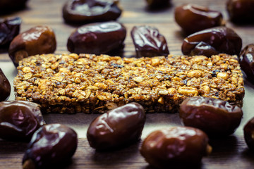 Tasty muesli with dates