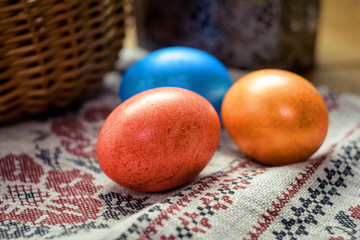 Easter colored eggs
