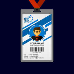 Identity card design template.