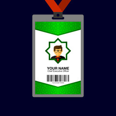 Identity card design template.