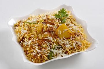 Delicious and spicy Egg Biryani