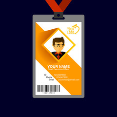 Identity card design template.