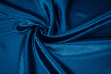 Fototapeta premium Crepe fabric satin blue
