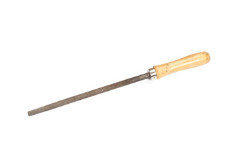 Old rasp on a white background