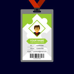 Identity card design template.