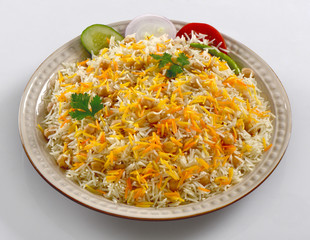 Chana Pulao or Chana Biryani