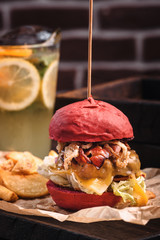 burger and french fries