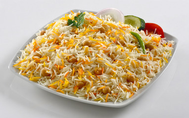Chana Pulao or Chana Biryani