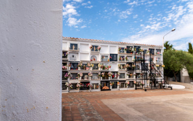 characteristic of the Spanish burial site in the walls, typical graves in the region of Andalusia