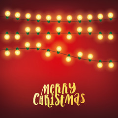 Fairy lights Chrsitmas illustration