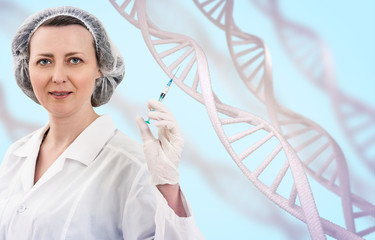 Young woman science technologist in laboratory.