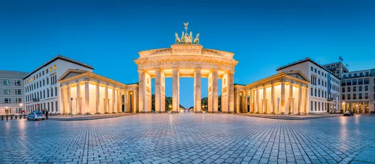 Fotobehang Brandenburg Gate panorama at twilight, Berlin, Germany © JFL Photography