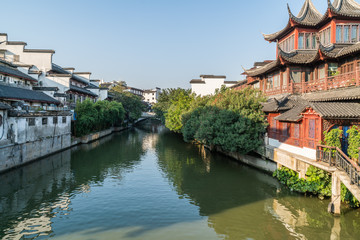Fototapeta na wymiar Nanjing Old city scenery, tourist city