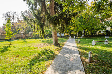 Park city of Pecs, Hungary, in the fall 