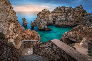 Fototapeta premium sunset on the turquoise beach