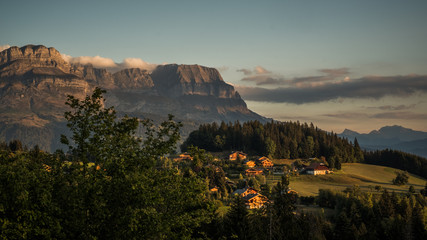 sunset in the mountains