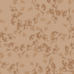 UFO military camouflage seamless pattern in different shades of beige and brown colors