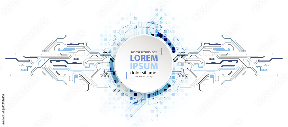 Aufkleber bright technological background. a creative idea for your business concept.