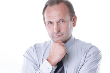 portrait of a thoughtful businessman.isolated