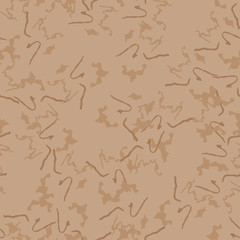 UFO military camouflage seamless pattern in different shades of beige and brown colors