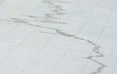 Concept image of data collection and statistical work:the business graph