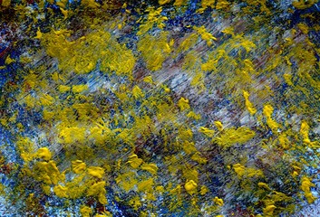 An abstract gouache painting
