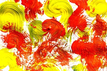 An abstract gouache painting