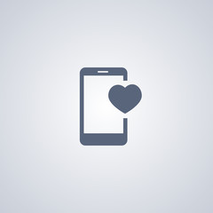 Mobile like icon, vector best flat icon