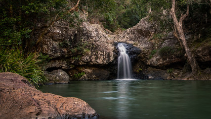 waterfall in the mountains