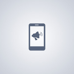 Smartphone loudspeaker, vector best flat icon